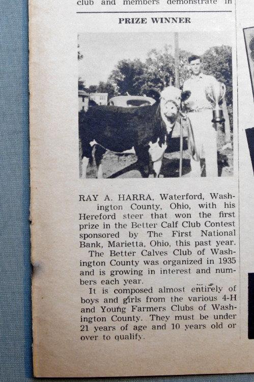 Original 1940 Farm Youth Article Featuring Ray Harra of Waterford Washington