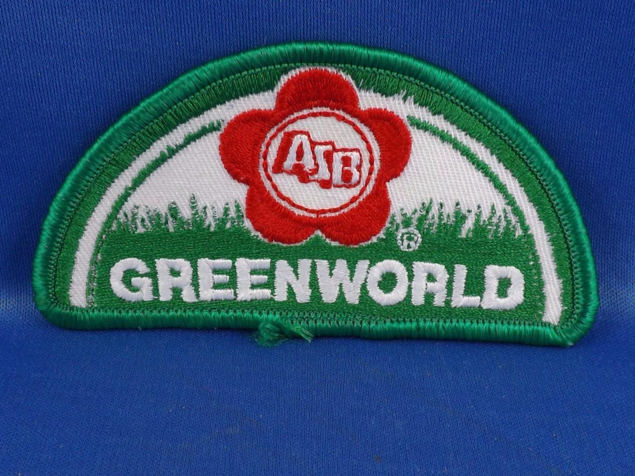 ASB GREEN WORLD AGRICULTURE FERTILIZER HAT VEST PATCH VINTAGE ADVERTISING BADGE