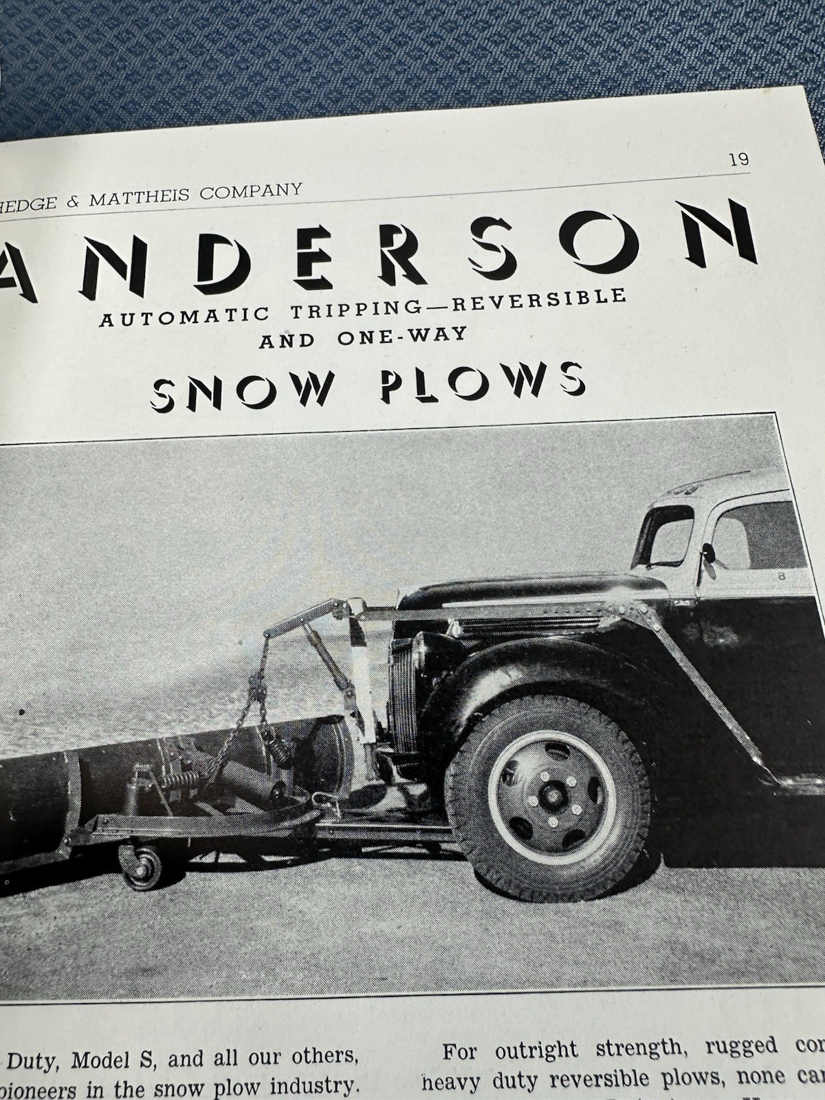 Hedge & Matheis Beautiful 1946 Equipment Catalog