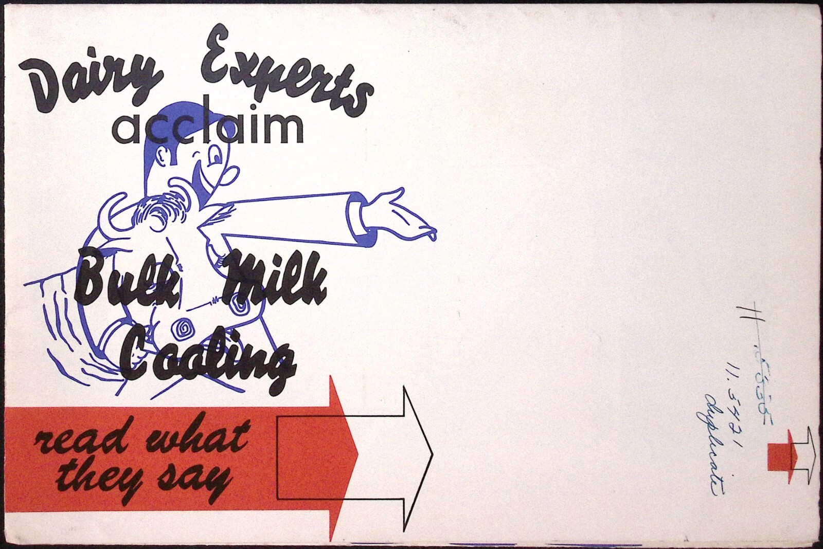 1950s Hoard&rsquo;s Dairyman Milk Plant Monthly Bulk Cooling Poster Fold Out Brochure