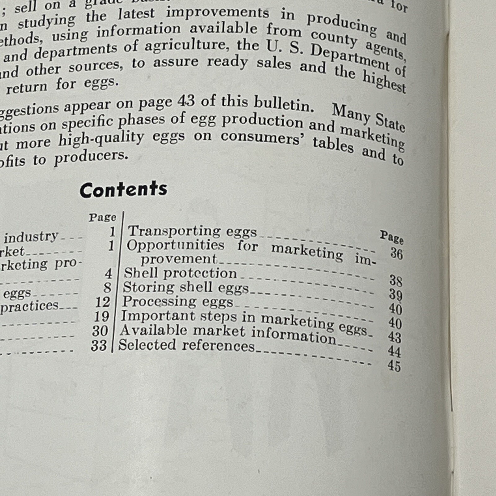 1954 Dept Of Agriculture Marketing Eggs Farmers Bulletin 1378 Booklet Brochure