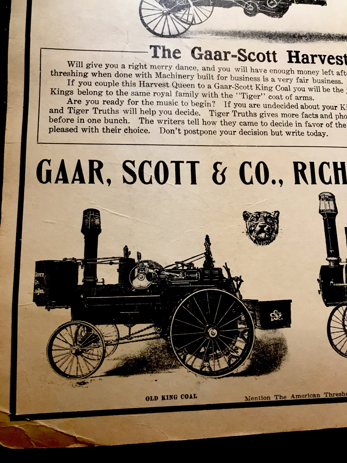 1906 Garr, Scott & Co. Farm Implements Advertising – Richmond – Indiana