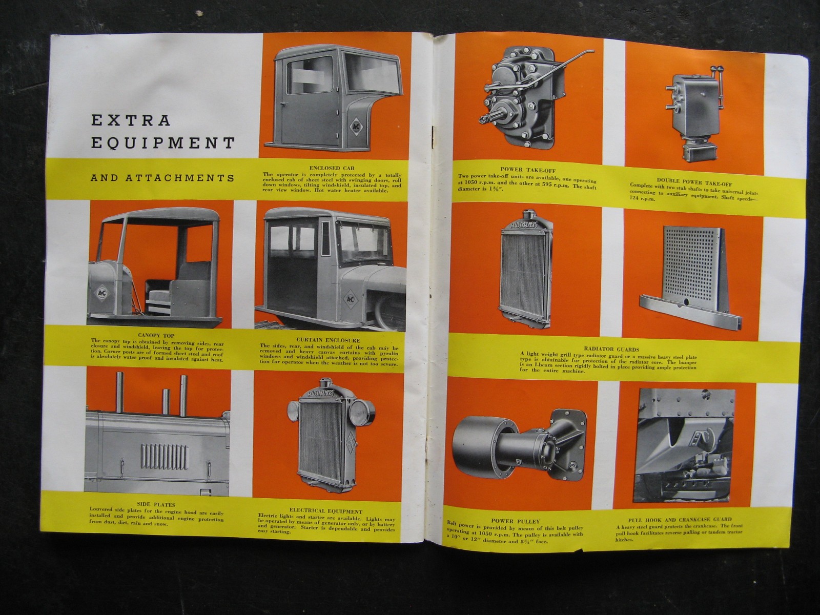 1936 ALLIS CHALMERS KO CRAWLER OIL TRACTOR Sales Booklet/Brochure DIESEL VINTAGE