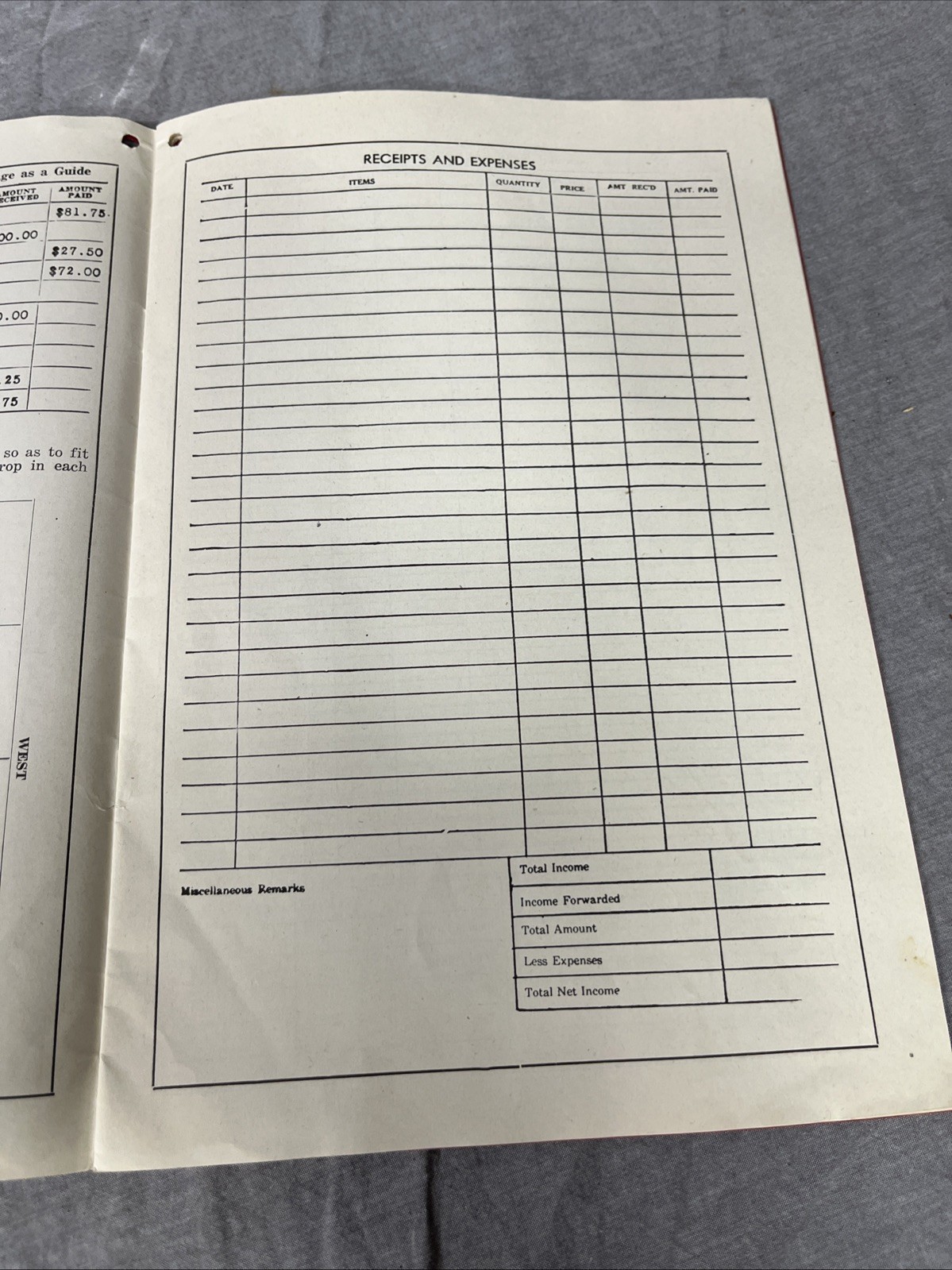 The Simplicity Farm Account Book Local Advertisement Forrest Illinois