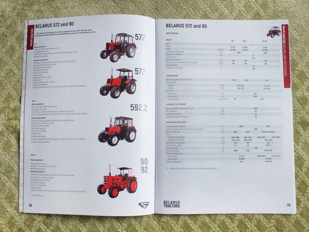 MTZ BELARUS Belarusian Tractor Loaders Brochure Anniversary Limited Catalog 2026