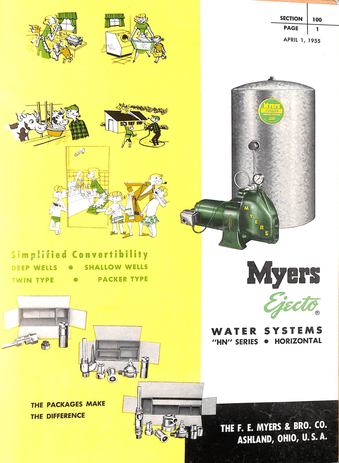 F E Myers Ashland Ohio Catalog Brochures Binder Ephemera 1966 B1