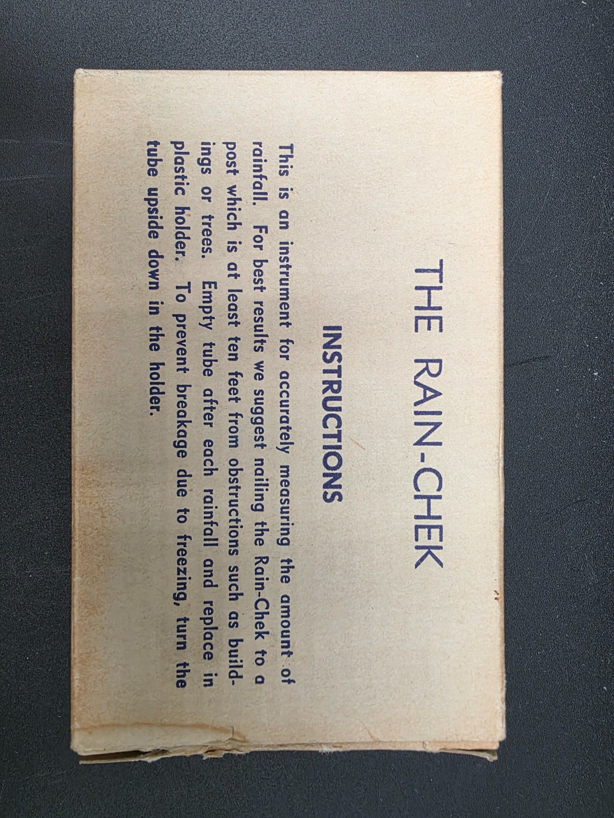 NOS UNUSED White Metal Rain Guage Federal Land Bank Association w Original Box