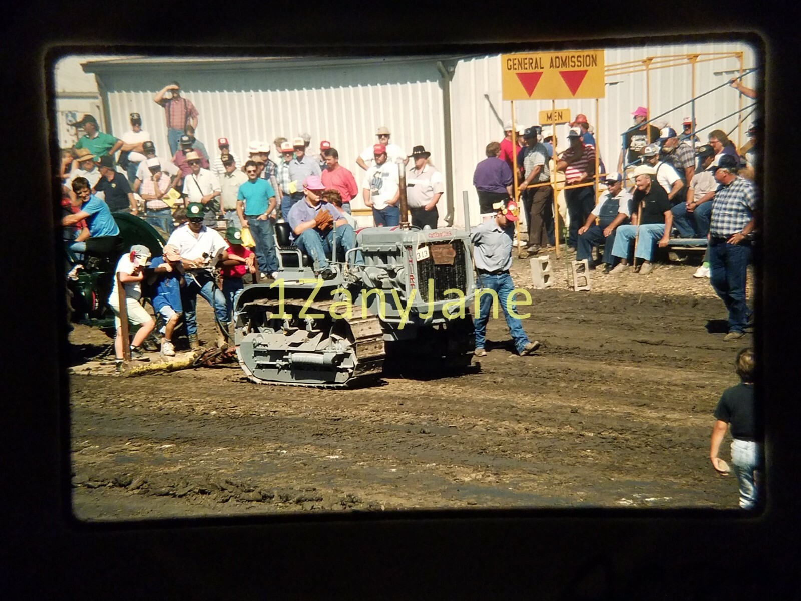 AC3915 35mm Slide of an Allis-Chalmers from MEDIA ARCHIVES PREPARING DIRT TRACK