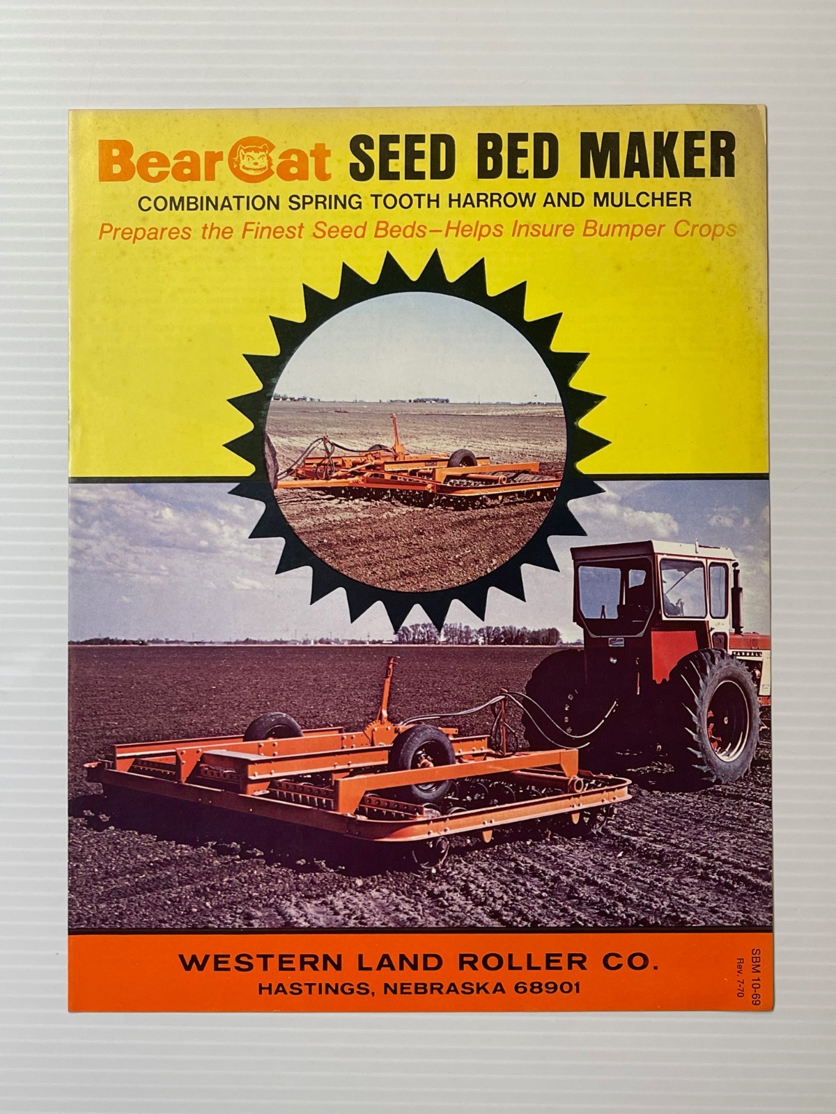 1970 Bear Cat Seed Bed Maker – Original Dealer Sales Brochure (Dated 7 / 1970)
