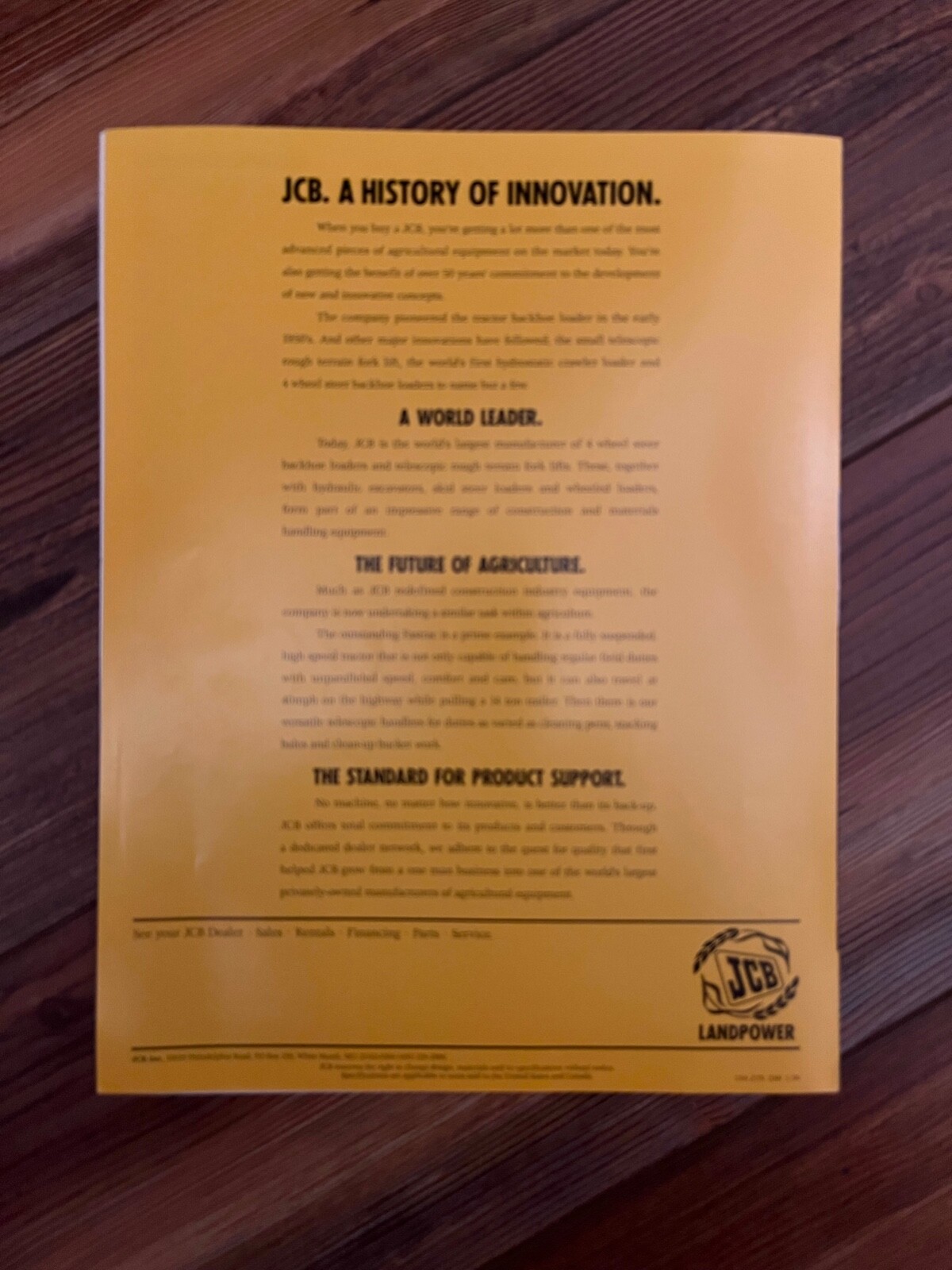1995 JCB Fastrac 155 Tractor sales brochure
