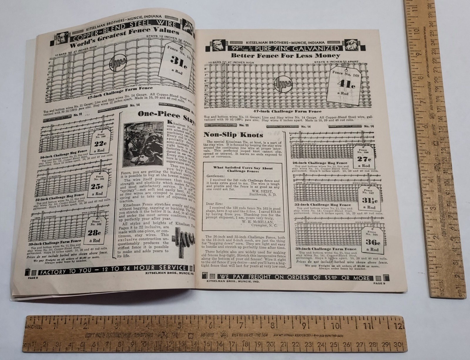 1931 – CATALOG – KITSELMAN BROS. – Fencing / Wire – listing #7378