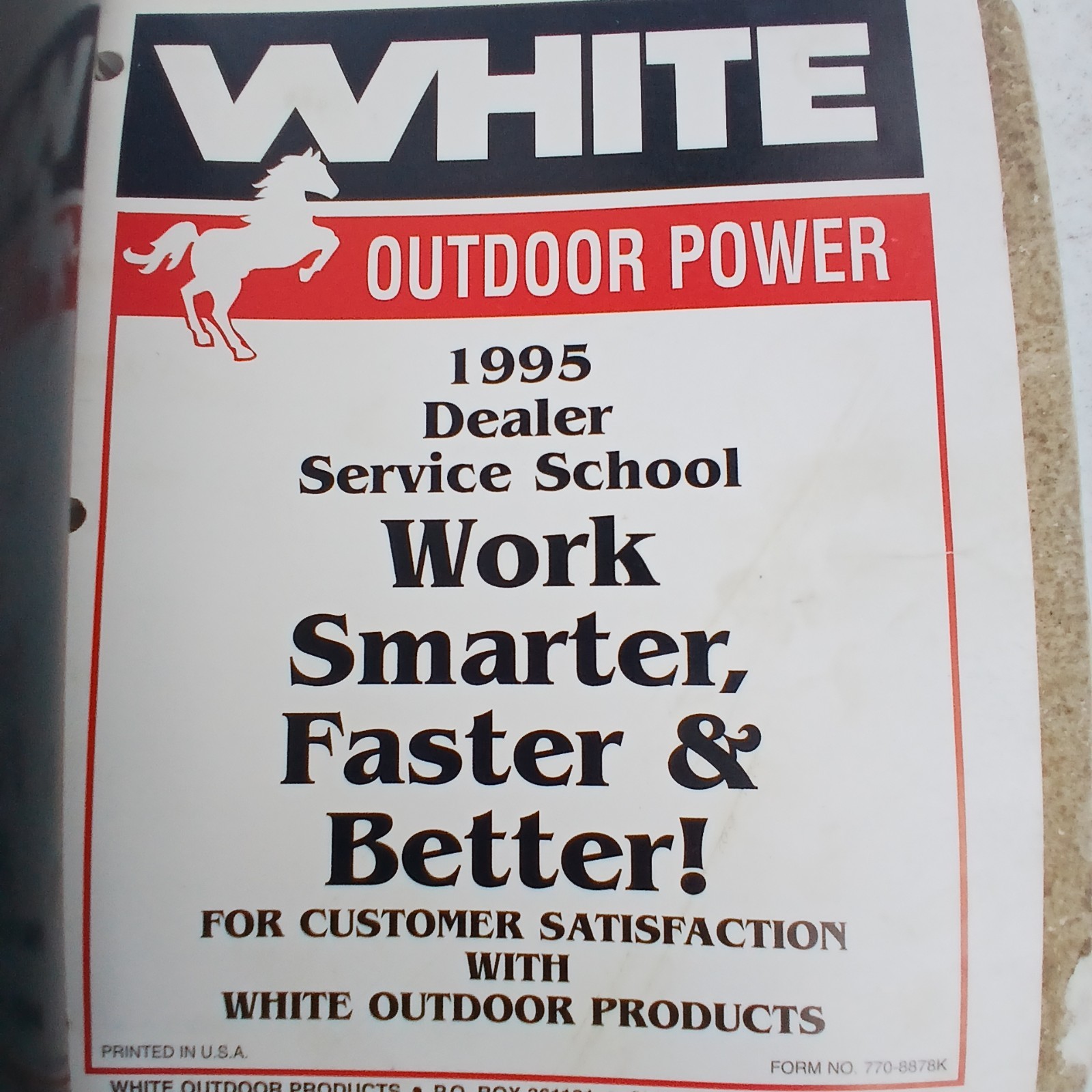 1994, 1995, 1997 White Outdoor Power Products Training Seminars Books Repair