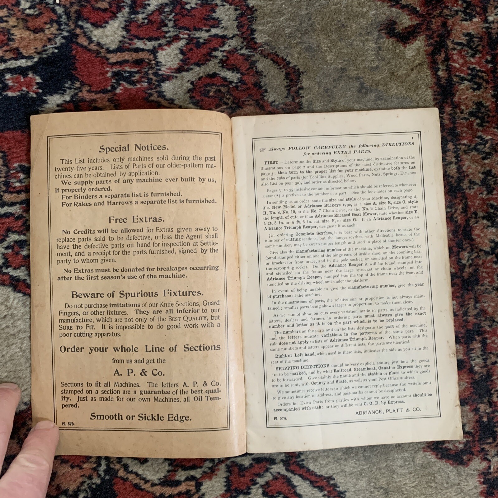 1904 Adriance Buckeye and Adriance Mowers and Reapers Catalog. Rare