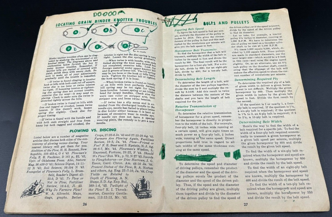 1945 Farm Facts Book-Cities Service Oils- Bonus Cheat Sheet for Measuring Cattle