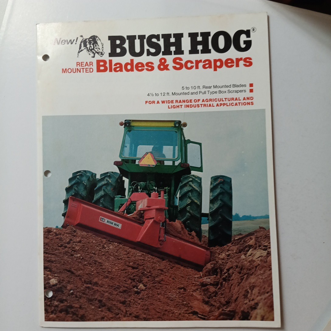 3 Bush Hog Farm Advertising Lot Brochures Blades & Scrapers, Front Loader