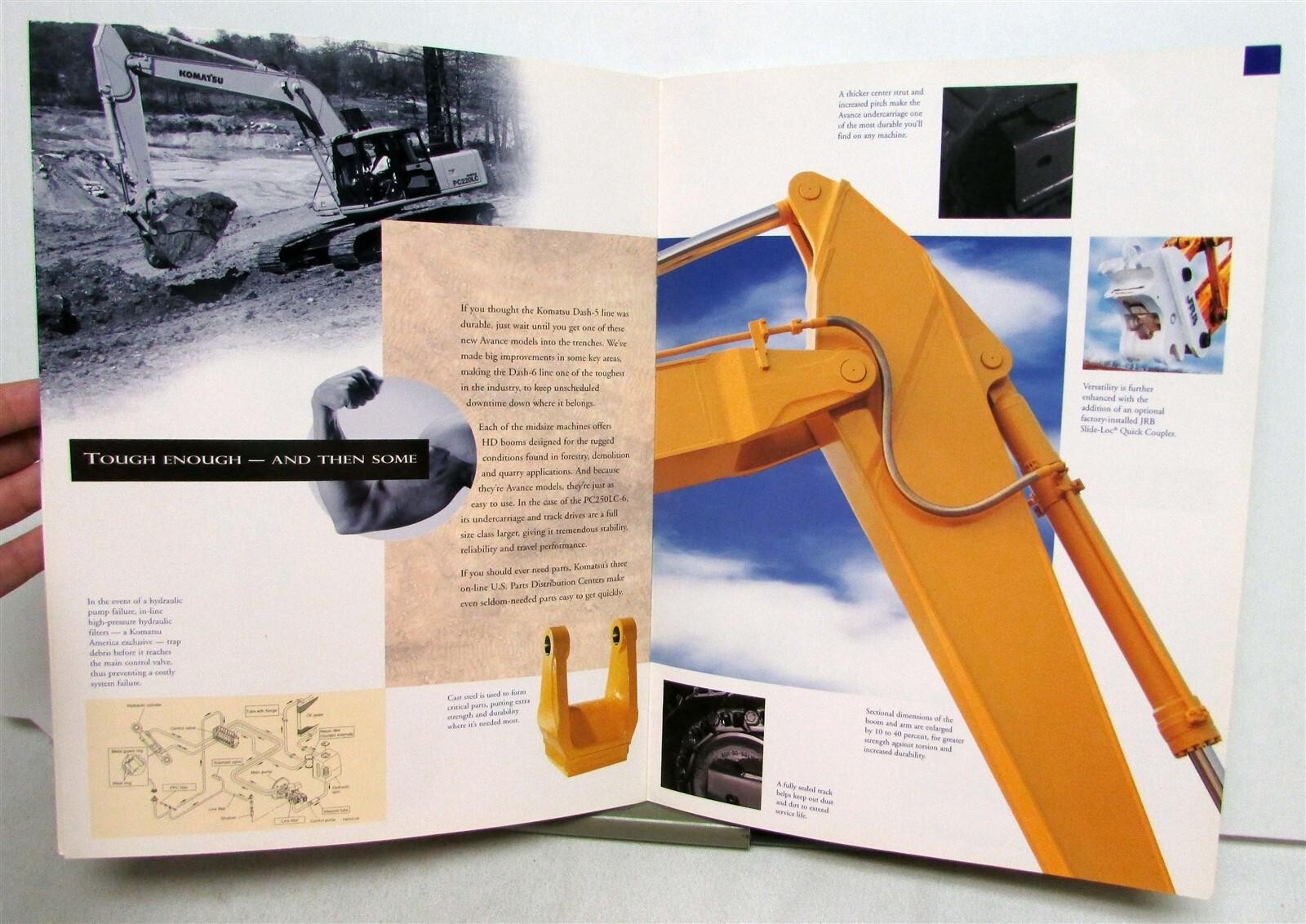 1997 Komatsu Mid-Sized Excavator Specifications Construction Sales Brochure