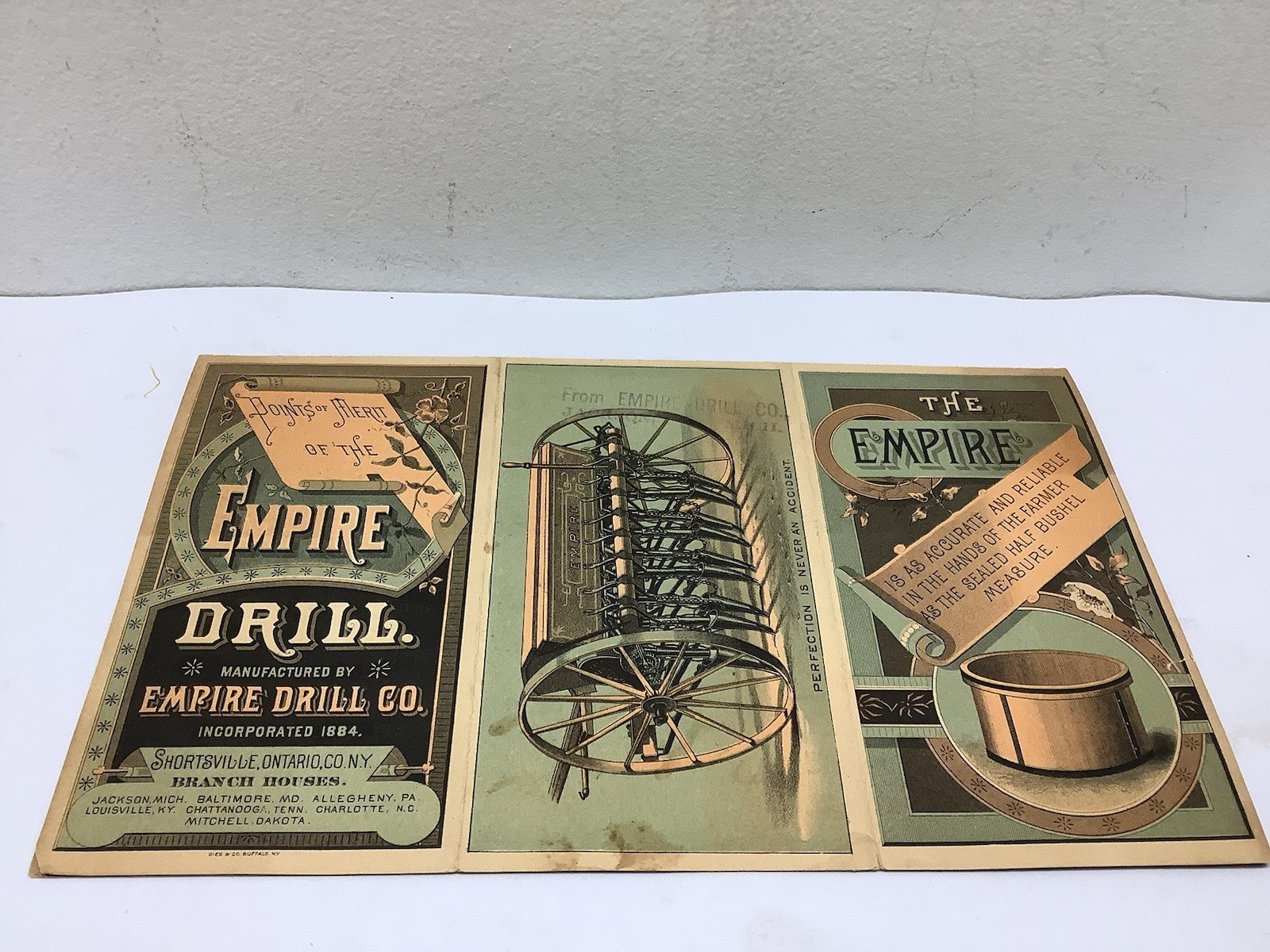 Empire Drill Co. Jackson MI Farm Equip Ads Brochure Flyer Ind Revolution