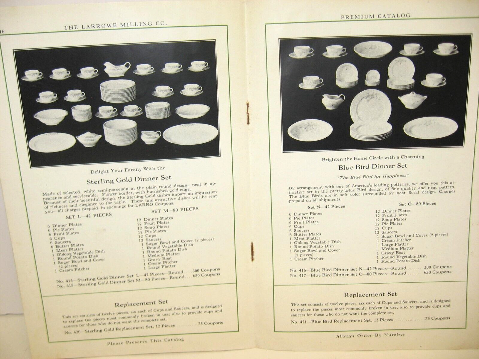1924 Larrowe Milling Co PREMIUM CATALOG, Detroit, Michigan