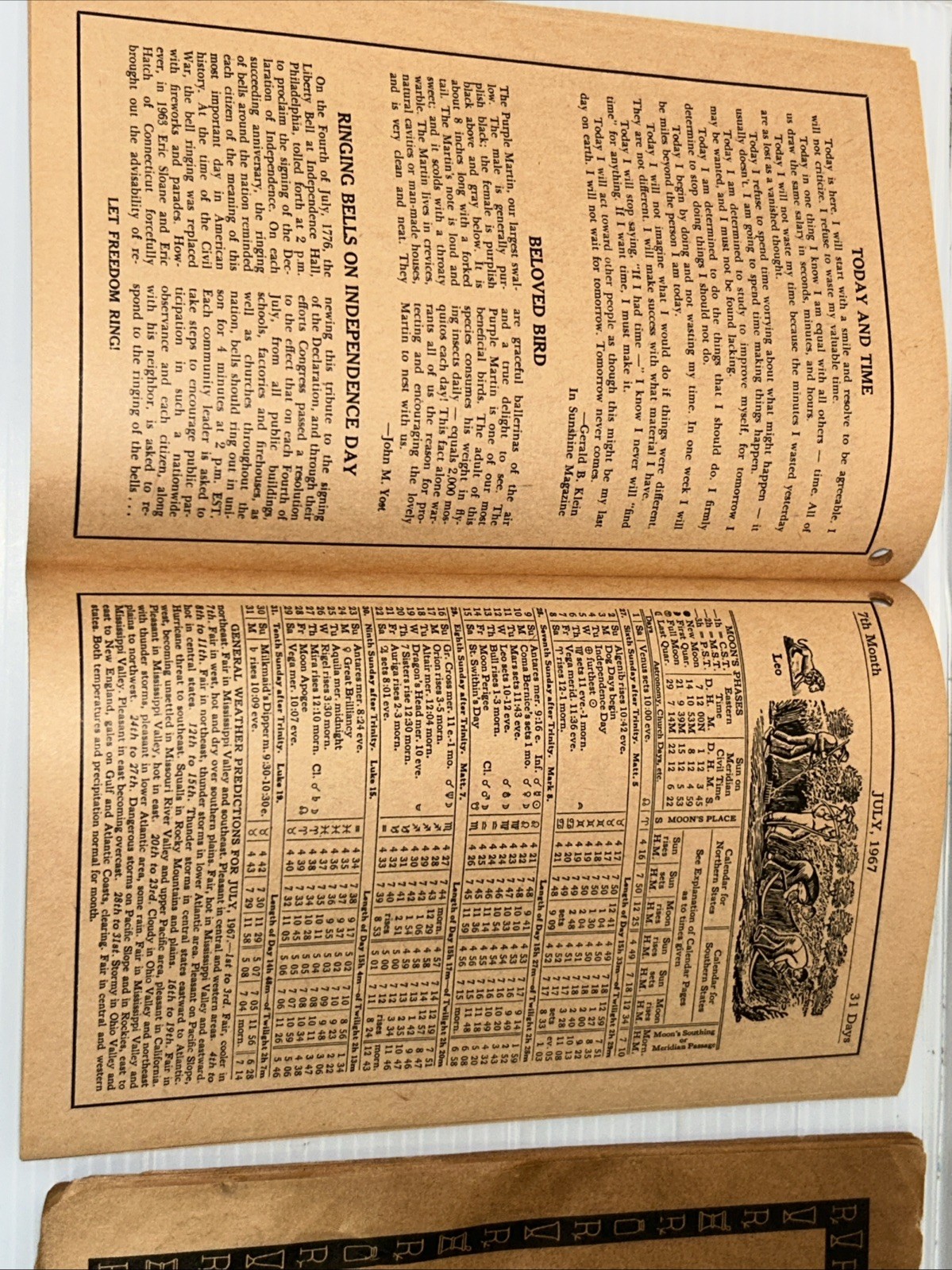 Set Of 2 Collectible 1967 Farmers Almanac Vol 150 -Different Title Pages