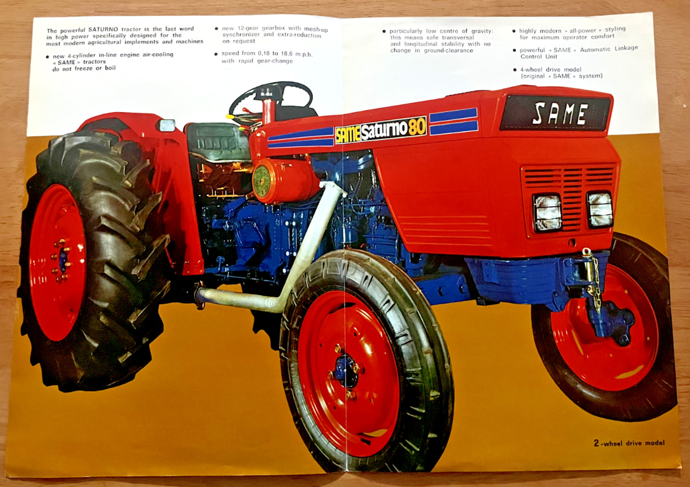 SAME Saturno 80 Tractor 4 page 1977 sales brochure