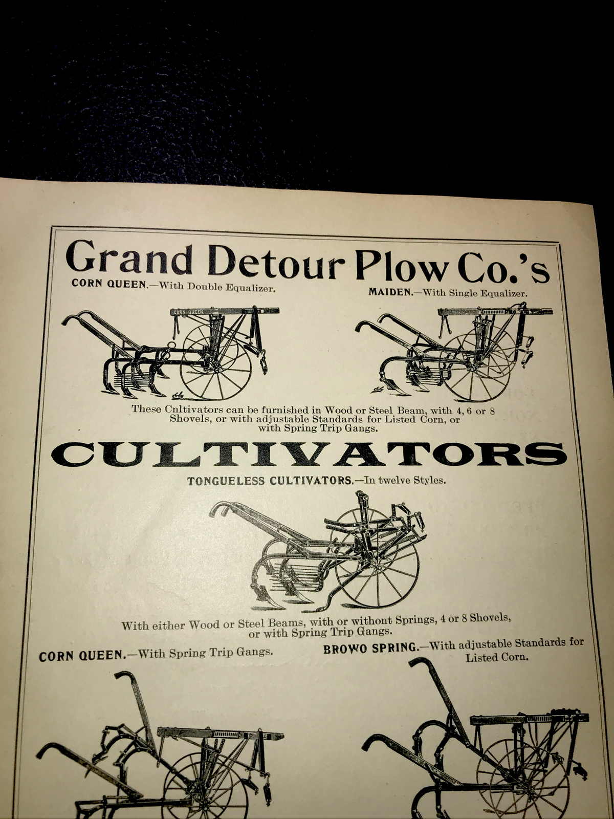 1898 Standard Implement Co Farm Advertising – Kansas City – Missouri
