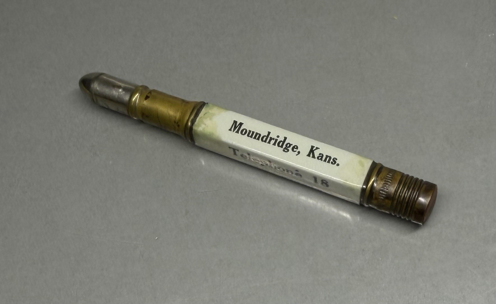 Vintage Advertising Bullet Pencil ~ Grain Coal Farming ~ Moundridge Kansas