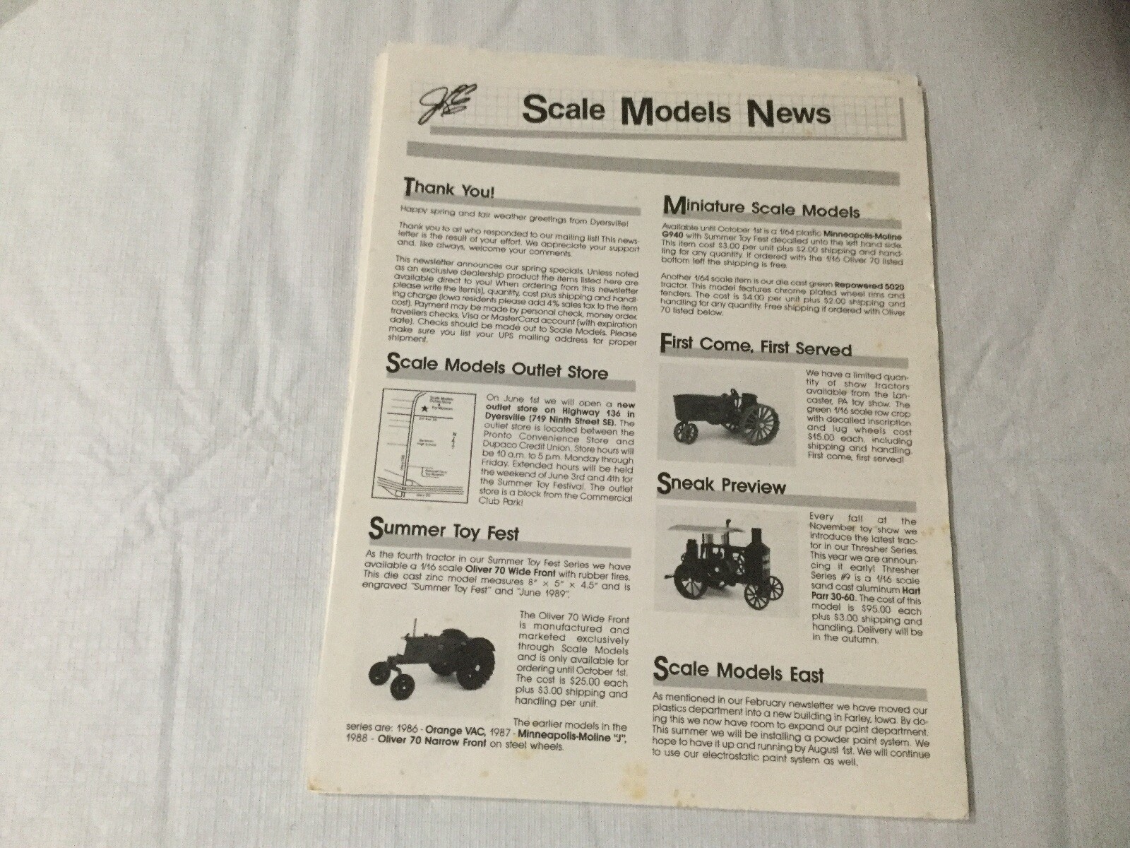 Joseph L. Ertl Scale Models Sales Brochure