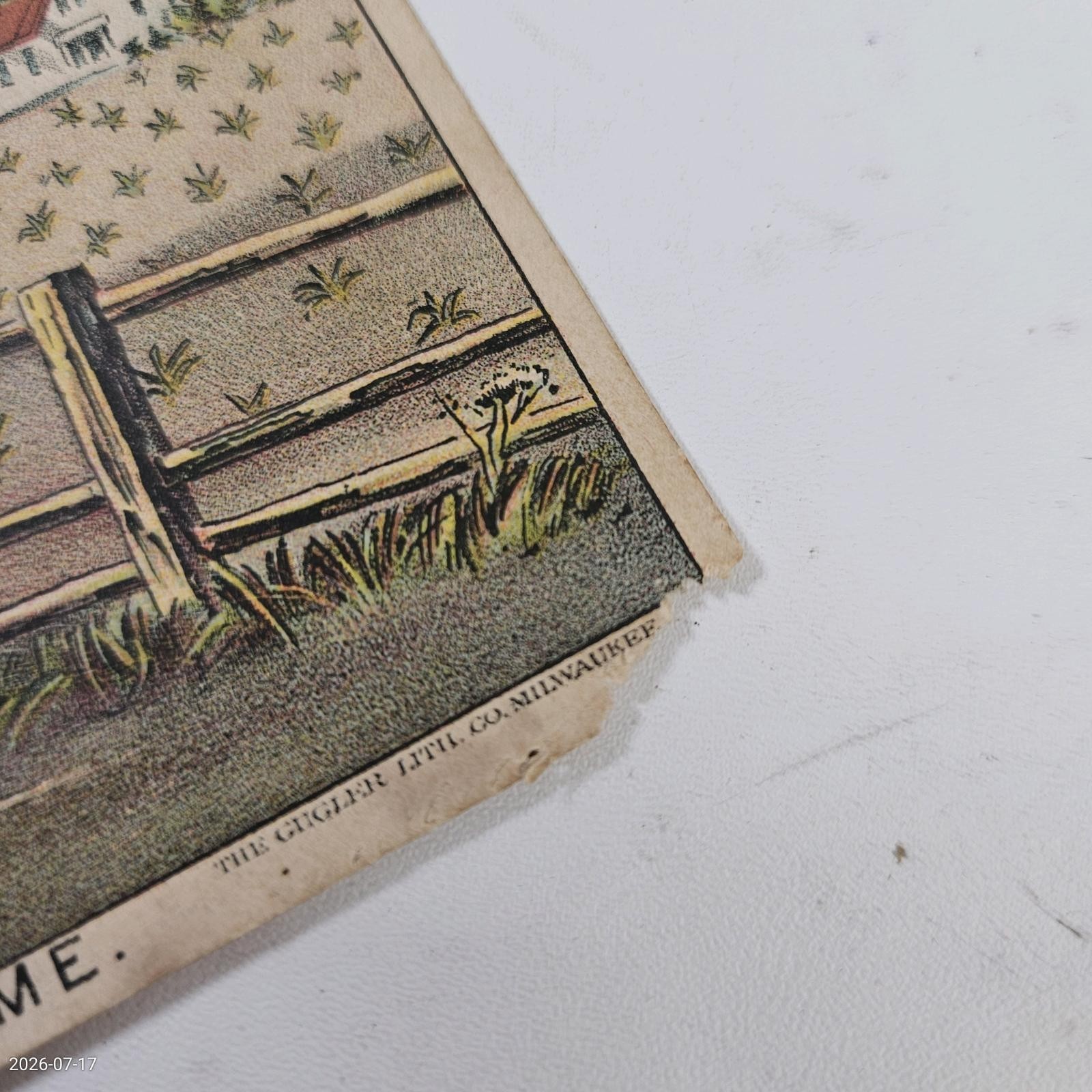 Vtg Victorian Trade Card Tait Wire Check Rower Agricultural Rob T Craig 5.5&Prime;