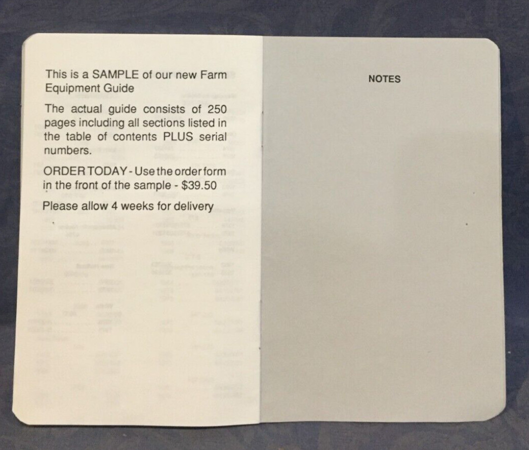 C.M.A.C. Used Farm Machinery Guide 1991 Advertising Notebook