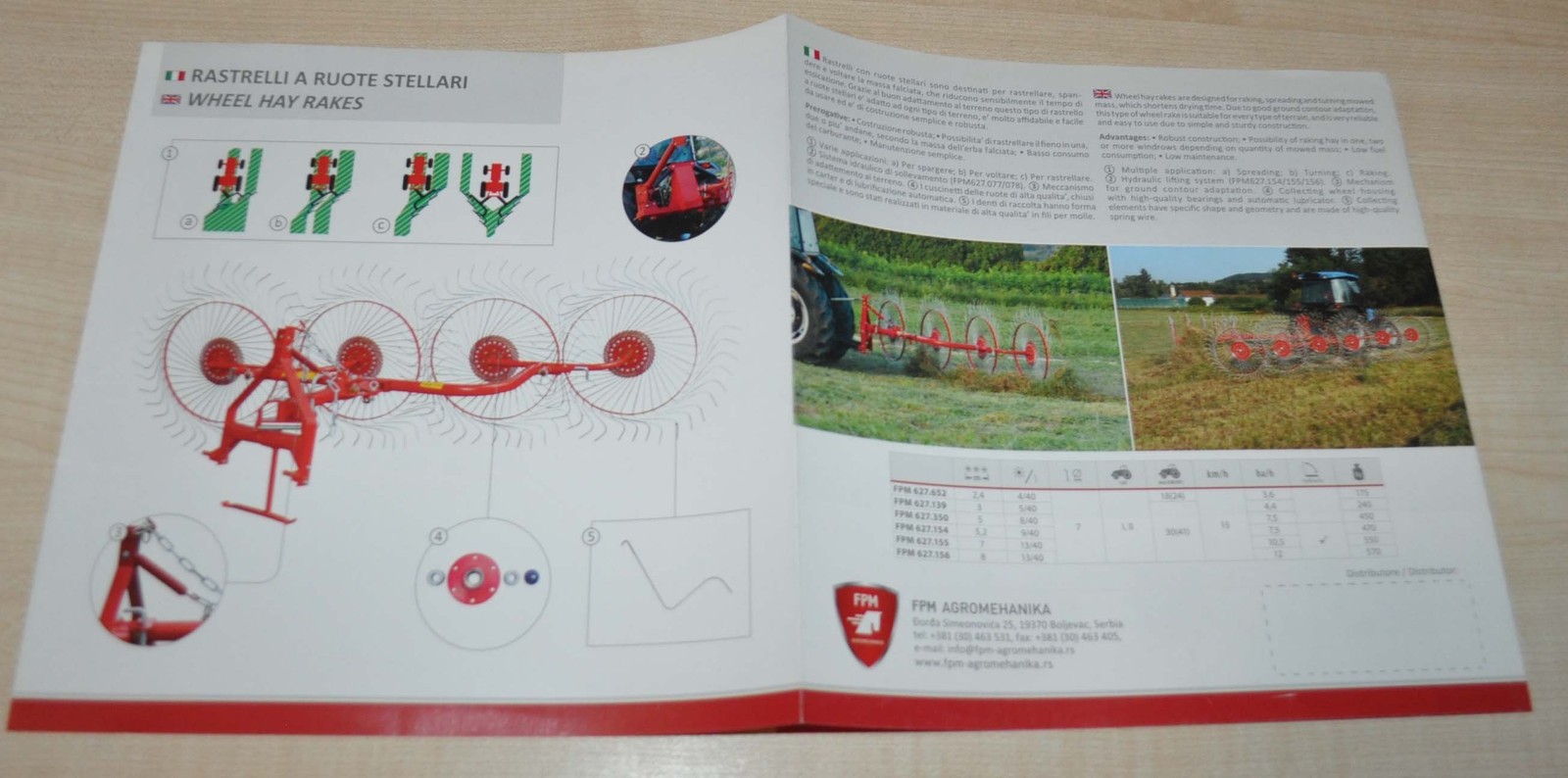 FPM Agromehanika Hay Rakes Brochure Prospekt Serbia
