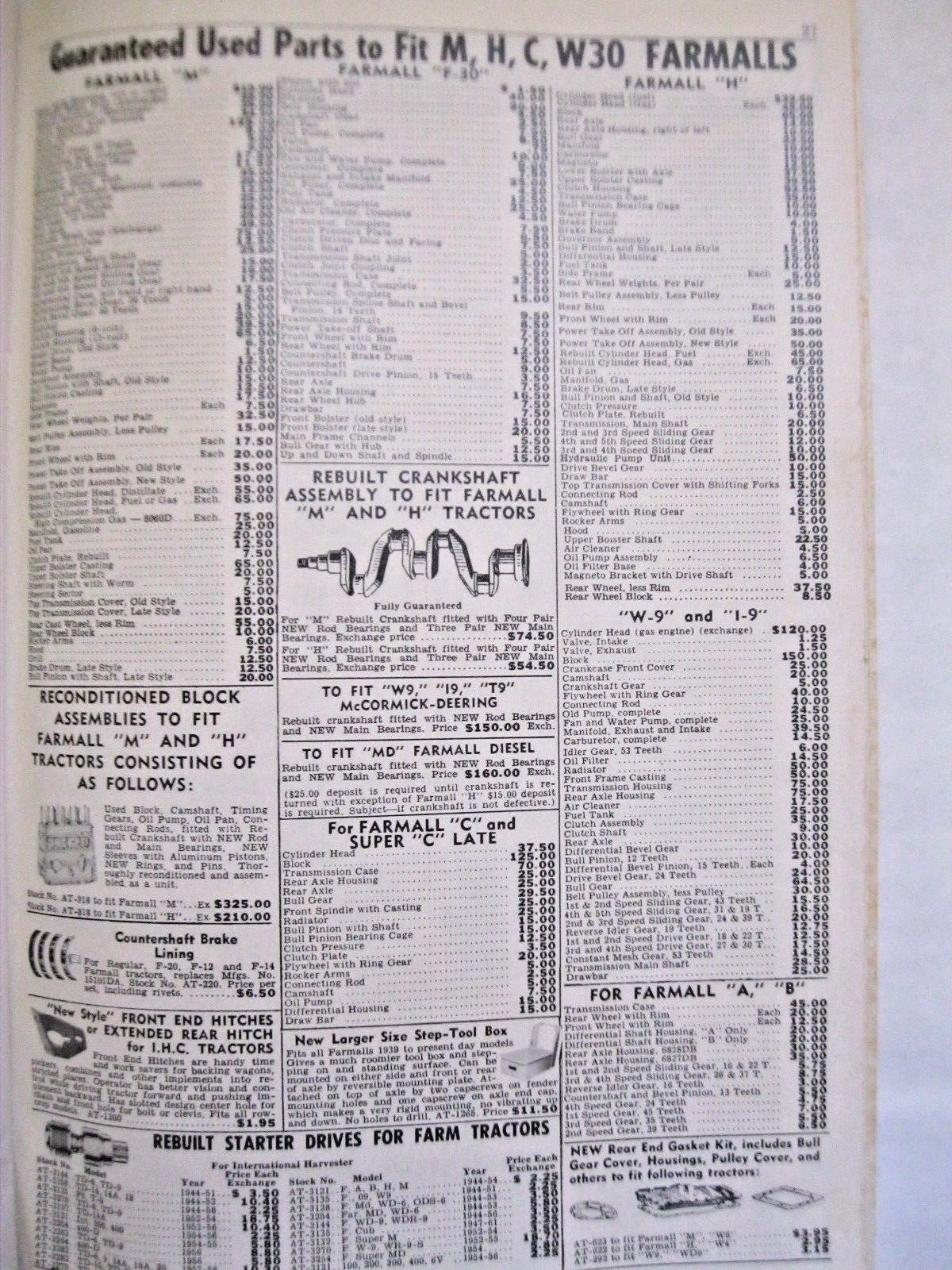 ACME TRACTOR PARTS REDBOOK CATALOG 1967