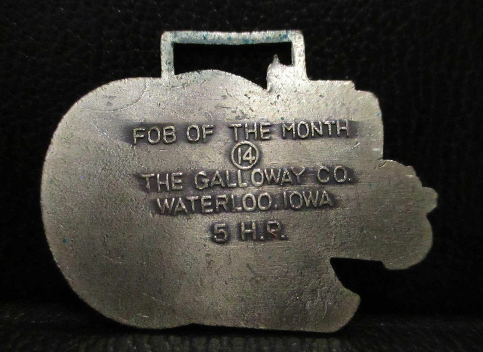 The Galloway Company Waterloo IA 5HP Hit & Miss Engine Pocket Watch Fob FOTM 14