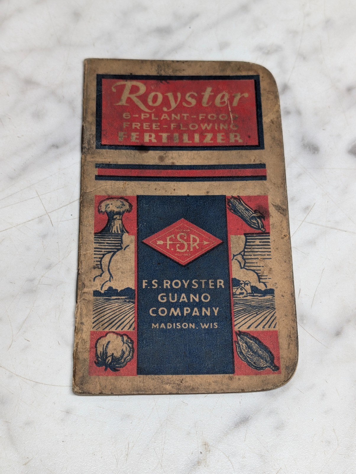 FS Royster Guano Co Pocket Memo Book Calendar Advertising Fertilizer