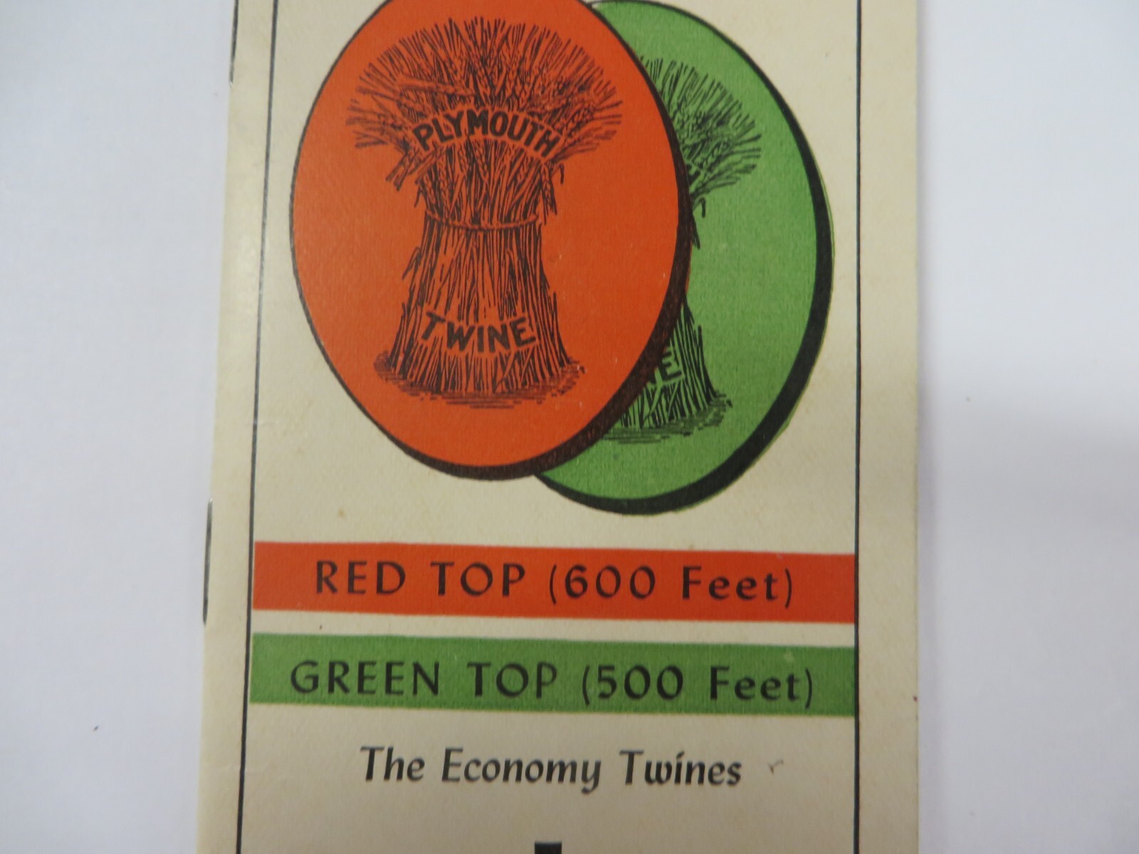 Vtg 1940 PLYMOUTH TWINE Pocket Ledger Calendar Memorandum Booklet Advertising