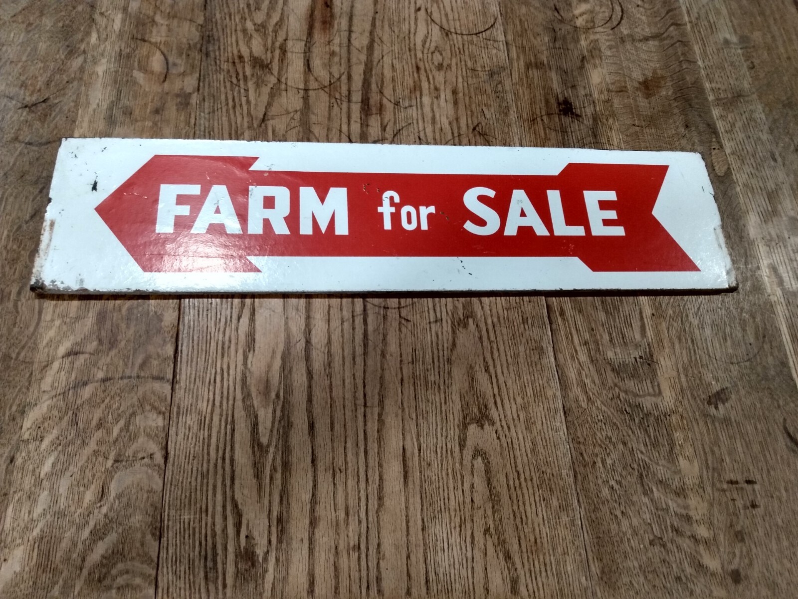 Vintage Farm for Sale Advertising Double Sided Sign Farmhouse Decor