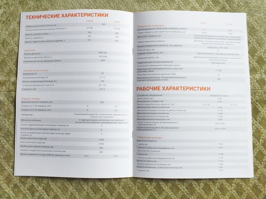 UMG E330C / E360C Russian Crawler Excavators Brochure 2025