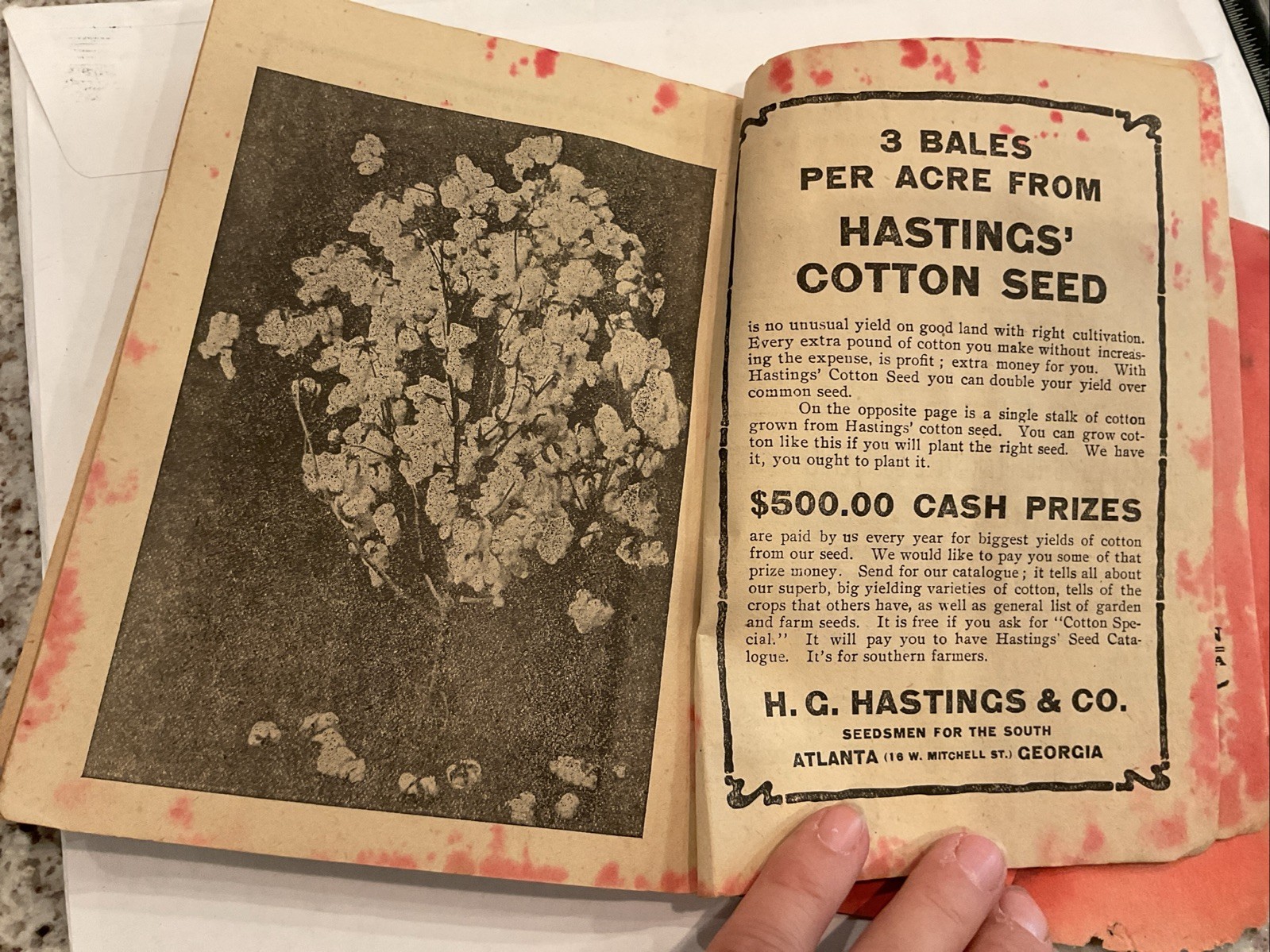 VINTAGE 1906 COTTON FARMER SELLERS MANUAL PEOPLES BANK ORANGEBURG SC Atlanta Ads