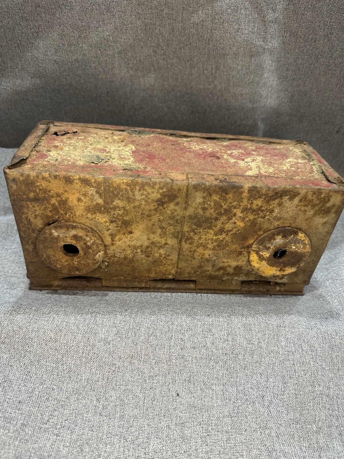 Vintage Fordson Tractor Tool Utility Box Embossed Lid Locking Clasp