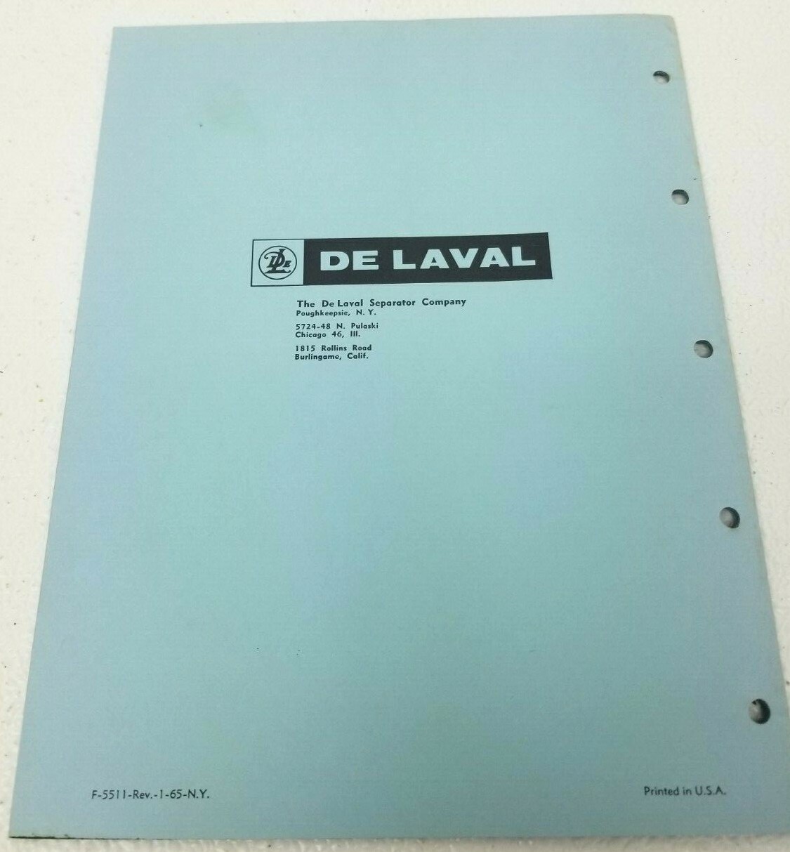 1965 DeLaval PARTS PRICE LIST Milker Water Heater Separator 8.5&Prime;x 11&Prime; Cow Dairy
