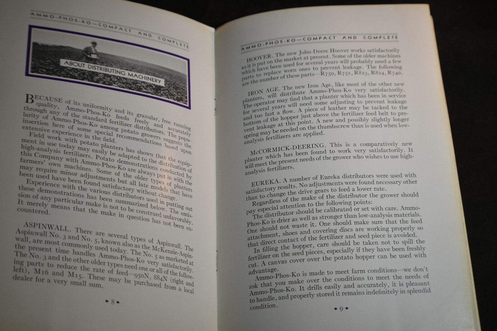 1930 About High Analysis Fertilizers – American Cyanamid Company