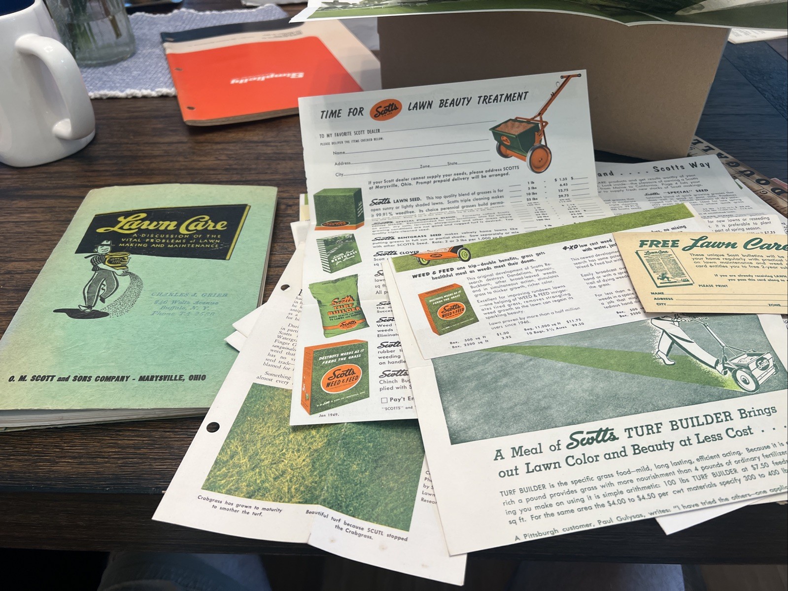 VTG 50’s Lot Scotts Lawn Care Brochures And Bulletins Lawns Mowing Grass Seed