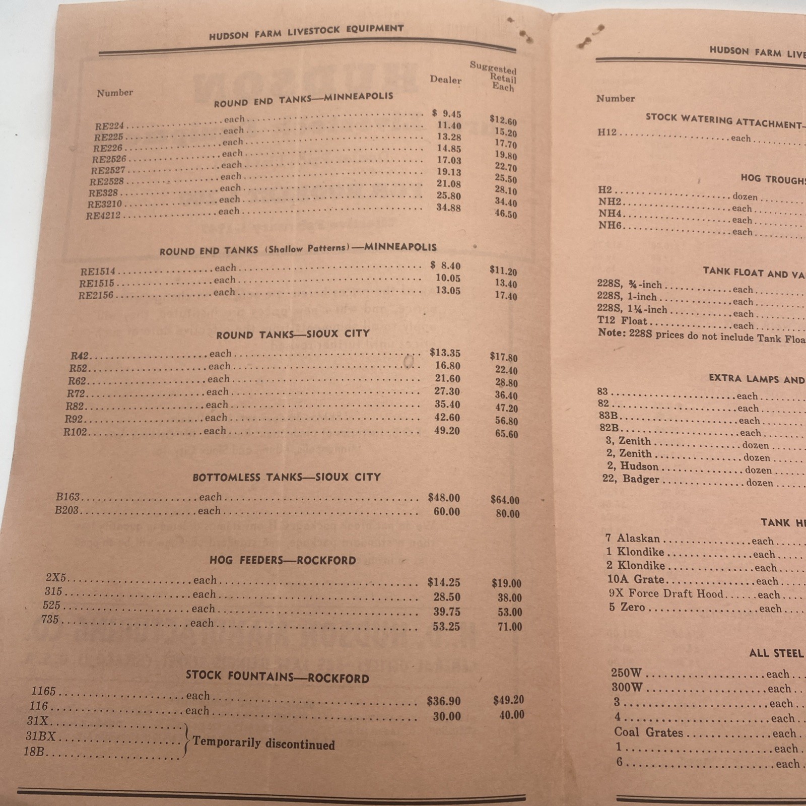 Vintage 1947 Hudson Farm Livestock Equipment Sales Brochure Agriculture Ad F44