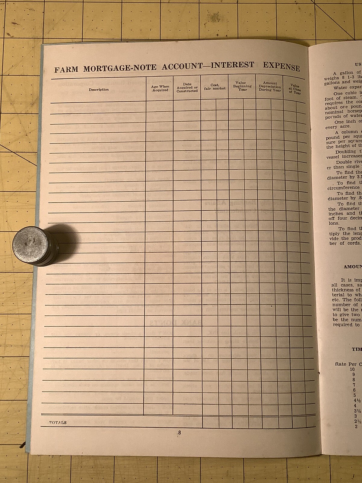 Vintage Farm Account Book L.S. Dunbars Implement Store Napoleon Ohio INV-P1127