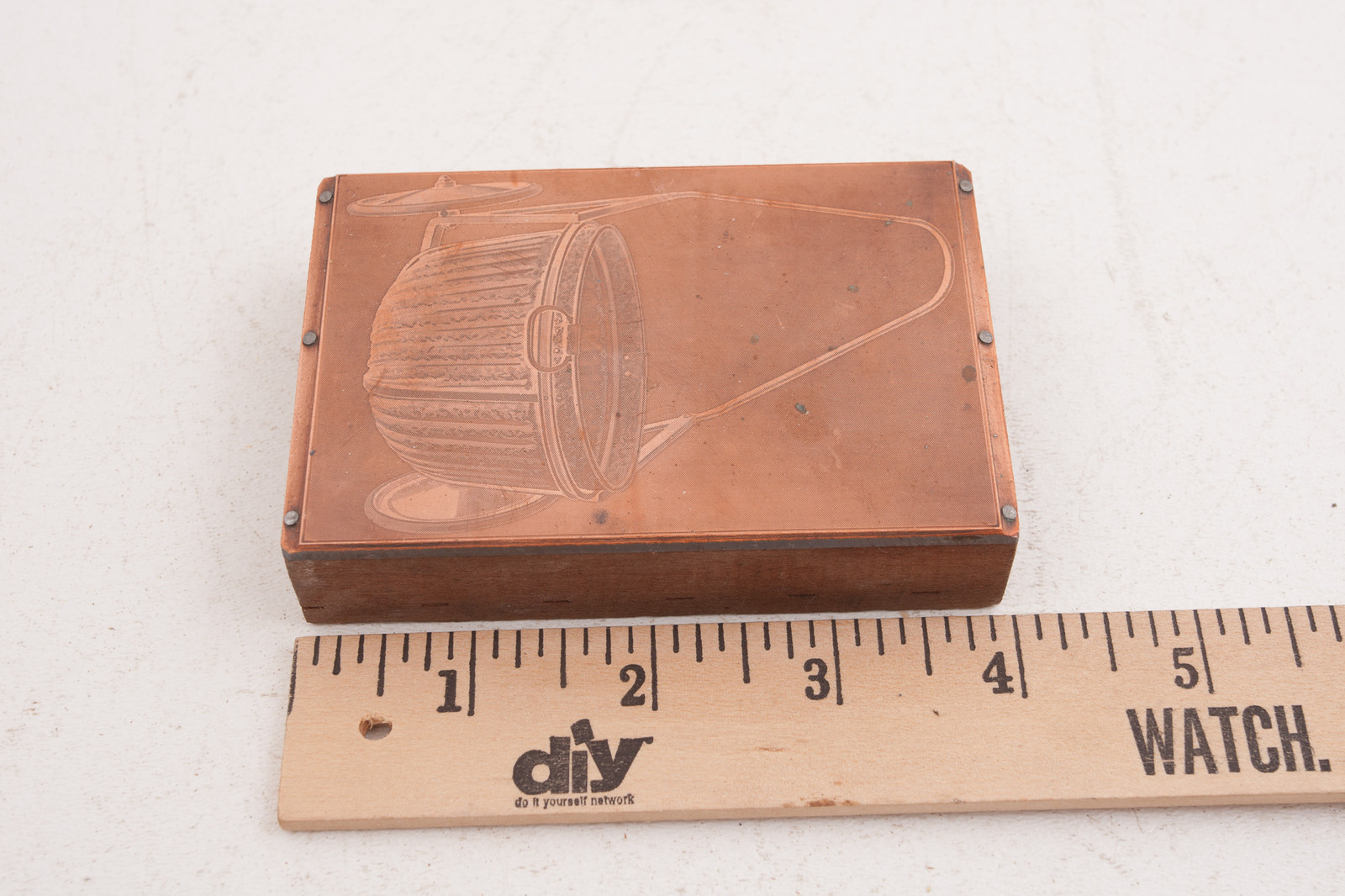 Push Cart w/Galvanized Tub Farmer Orchard Printers Block Advertising (A5L-21)