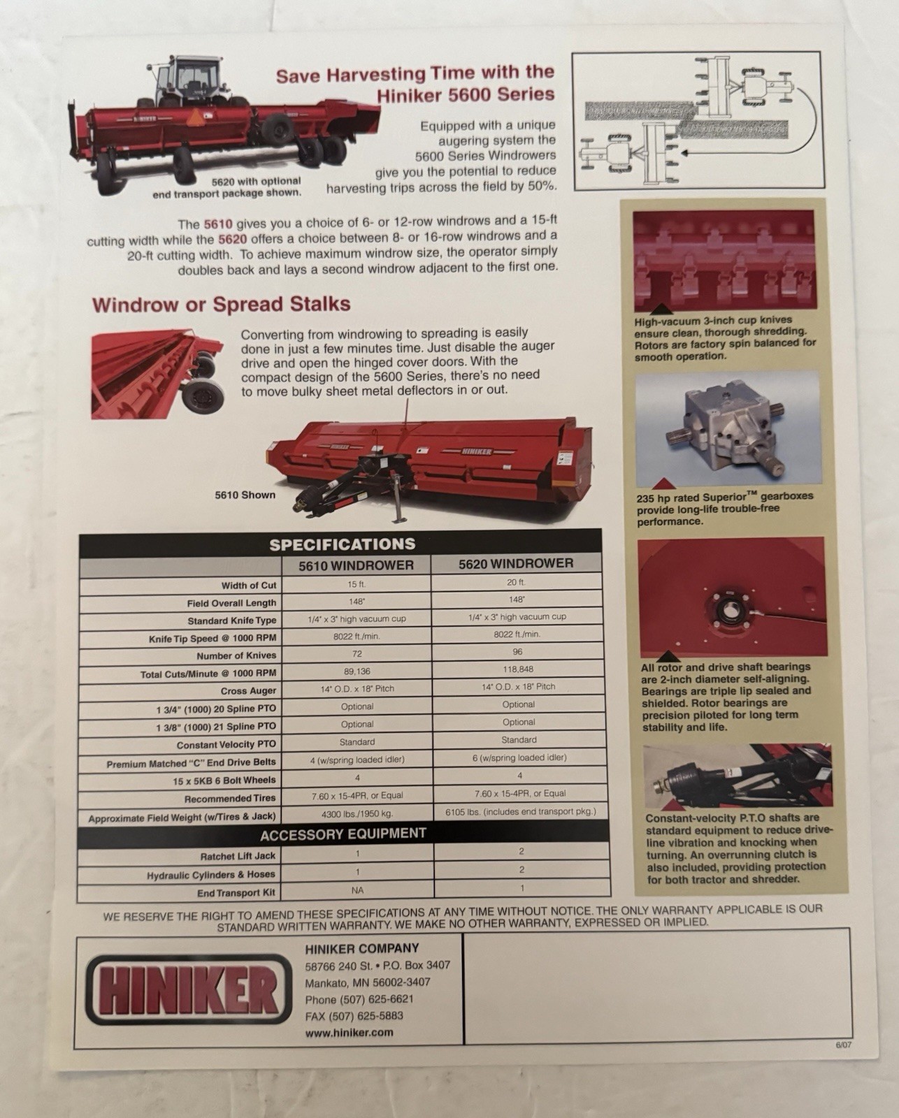 Farm Equipment Some Vintage 1991-2000&rsquo;s Hiniker Co. Set Of 7 Windrow, Shredders