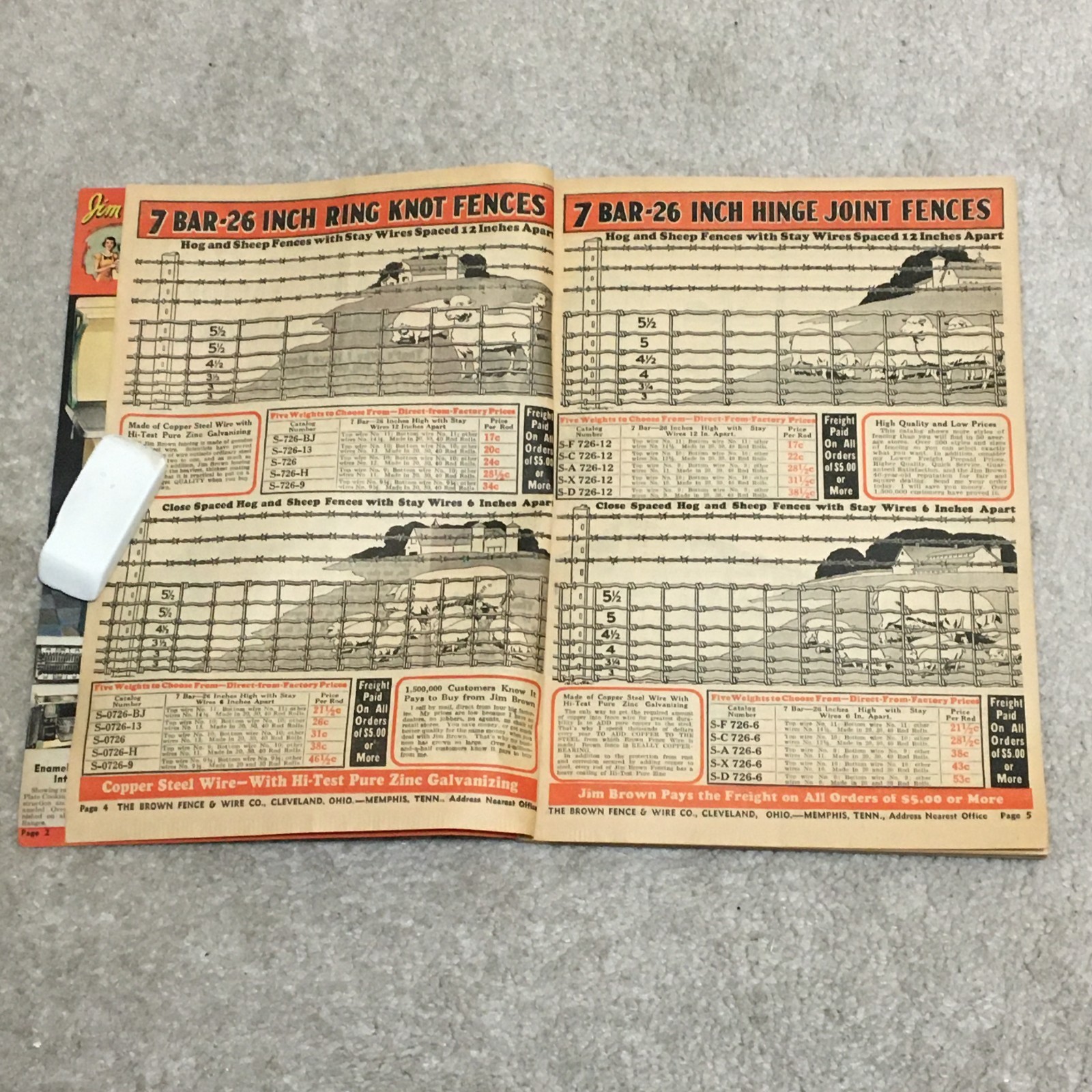 Vntg 1935 Jim Brown&rsquo;s Bargain Book Catalog, Tools Fence Heater Range Paint Roof