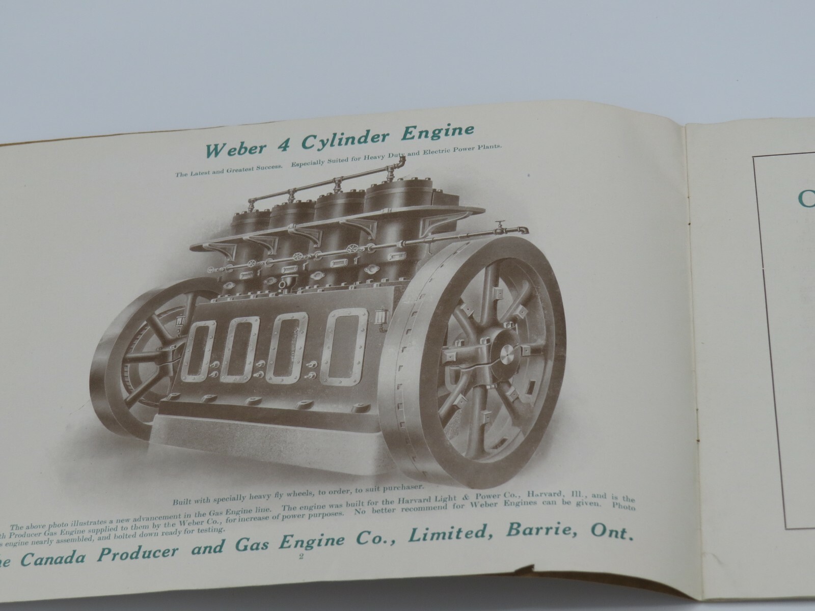 Vintage WEBER Gas Engines Canada Heavy Hit Miss Engine CATALOG brochure HUGE