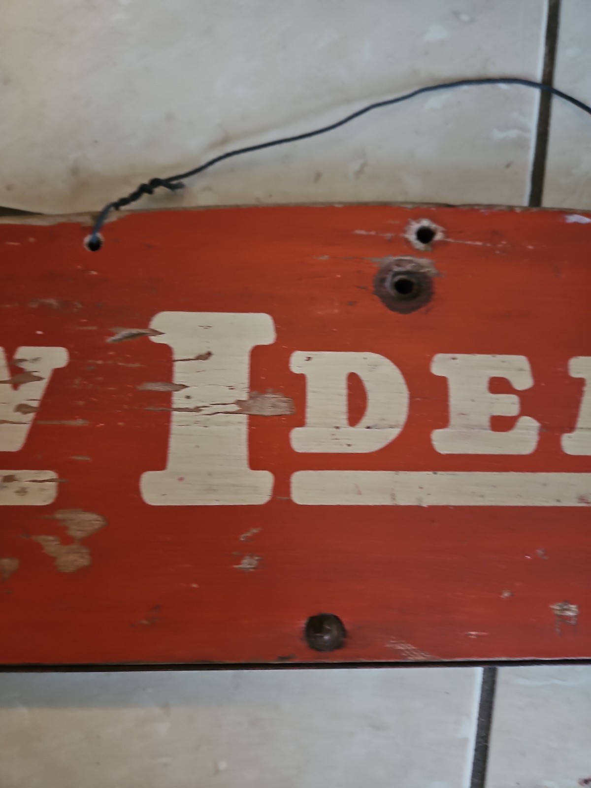 New Idea Sickle Mower Swath Board Wooden Sign 33 Inches Vintage Farm Sign