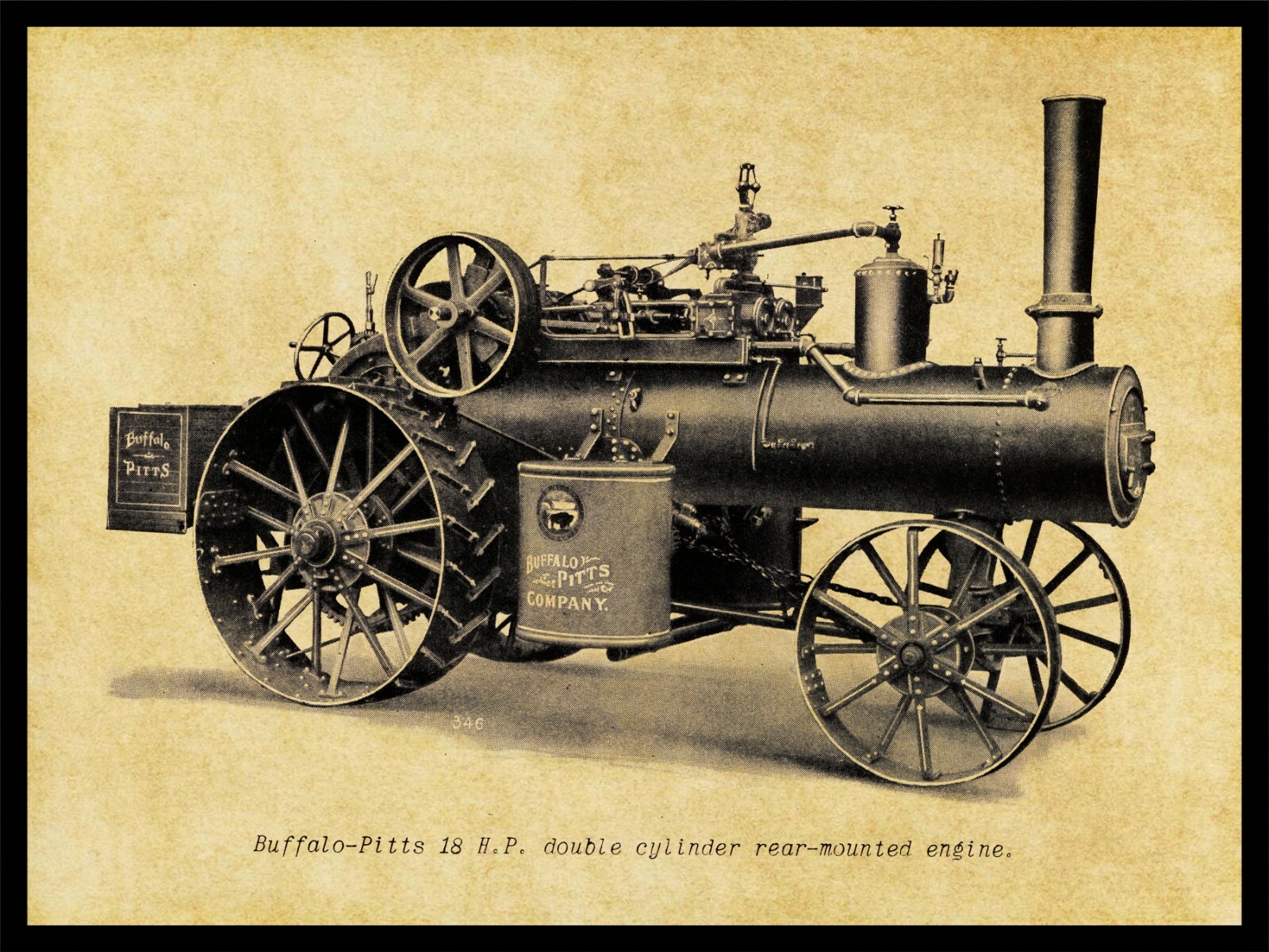 Buffalo Pitts Double Cylinder Traction Engine NEW Metal Sign: Buffalo, New York