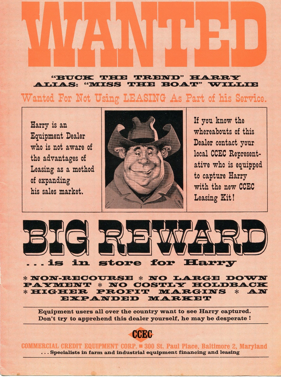 1963 Print Ad of Commercial Credit Equipment Corp CCEC Dealer Wanted